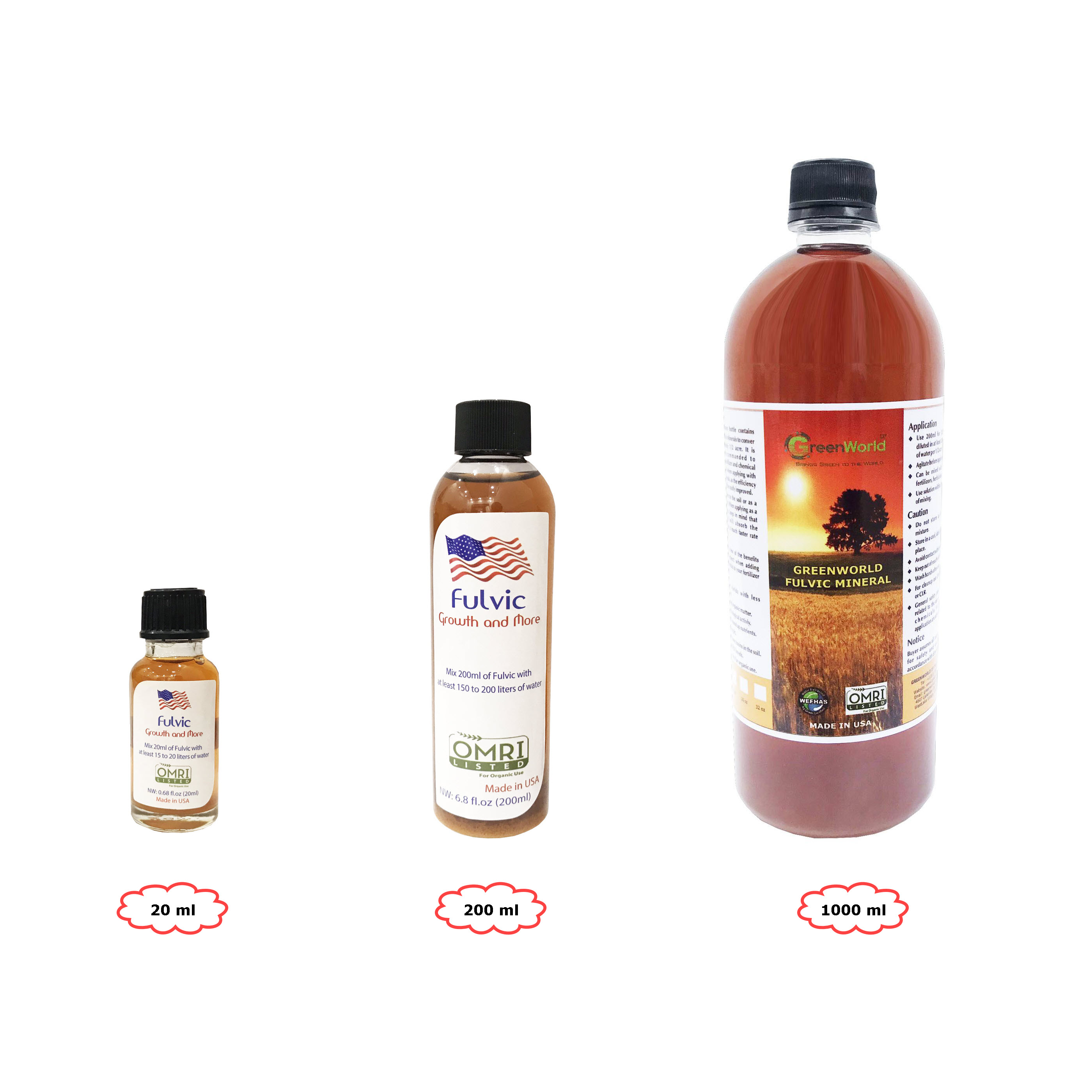 Phân hữu cơ Organic Fulvic USA 200ml