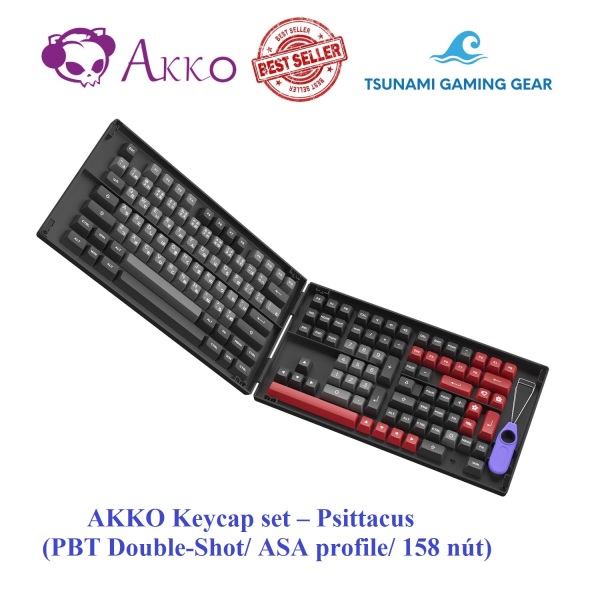 Bộ keycap phím cơ AKKO Keycap set – Psittacus (PBT Double-Shot/ ASA profile/ 158 nút)