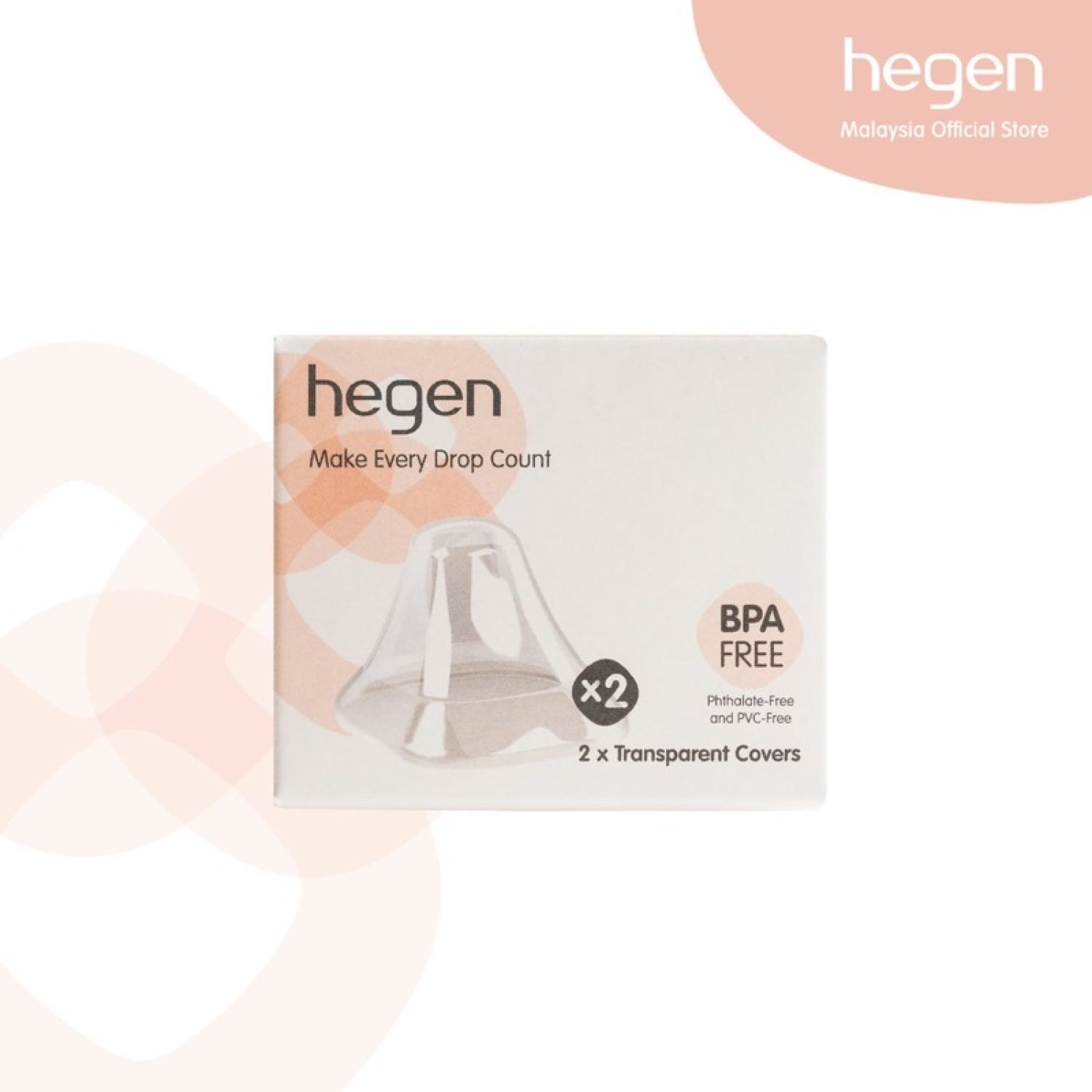 Bộ 2 nắp đậy núm ti Hegen, nắp đậy bình sữa Hegen