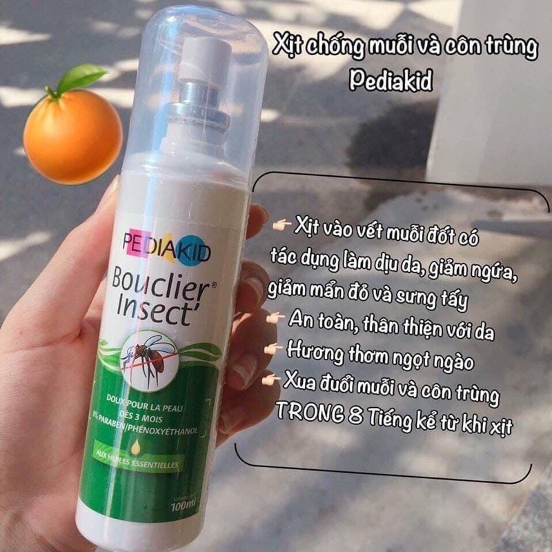 [HCM]Xịt Chống Muỗi và Côn Trùng Pediakid Bouclier Insect