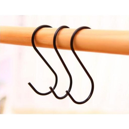Set 3 Móc Sắt Chữ S Màu Đen
