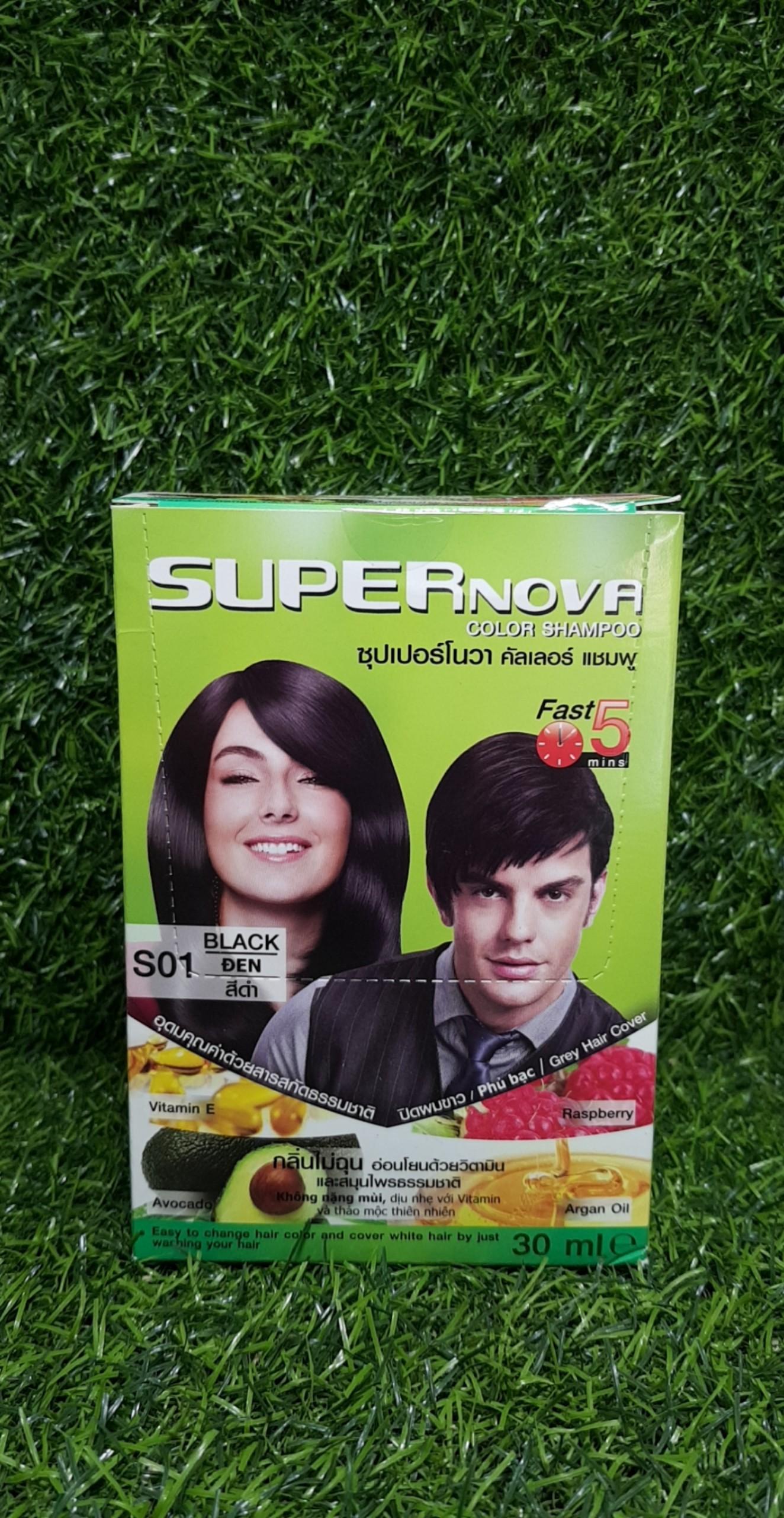 Dầu gội nhuộm tóc Super Nova hộp 12 gói