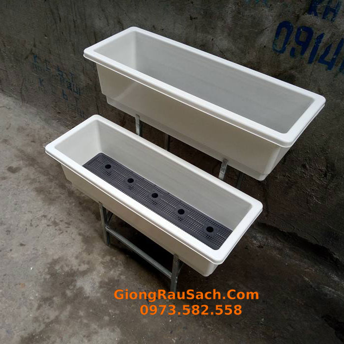 Kệ trồng rau 2 tầng bậc thang cho chậu 67 (chưa chậu)