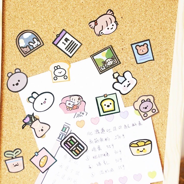 Set Hai Miếng Stickers Phong Cách Hàn