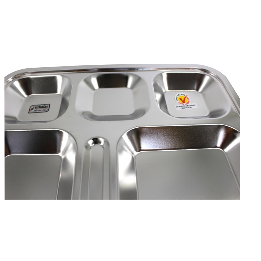 [HCM]Khay cơm phần inox 6 ngăn Tithafac 36 x29cm