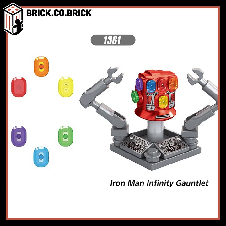Găng tay vô cực iron man lắp ráp infinity gauntlet mô hình siêu anh hùng x1361