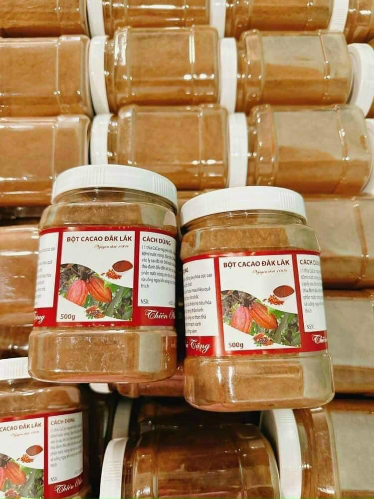Bột ca cao nguyên chất 100% Hủ 500g
