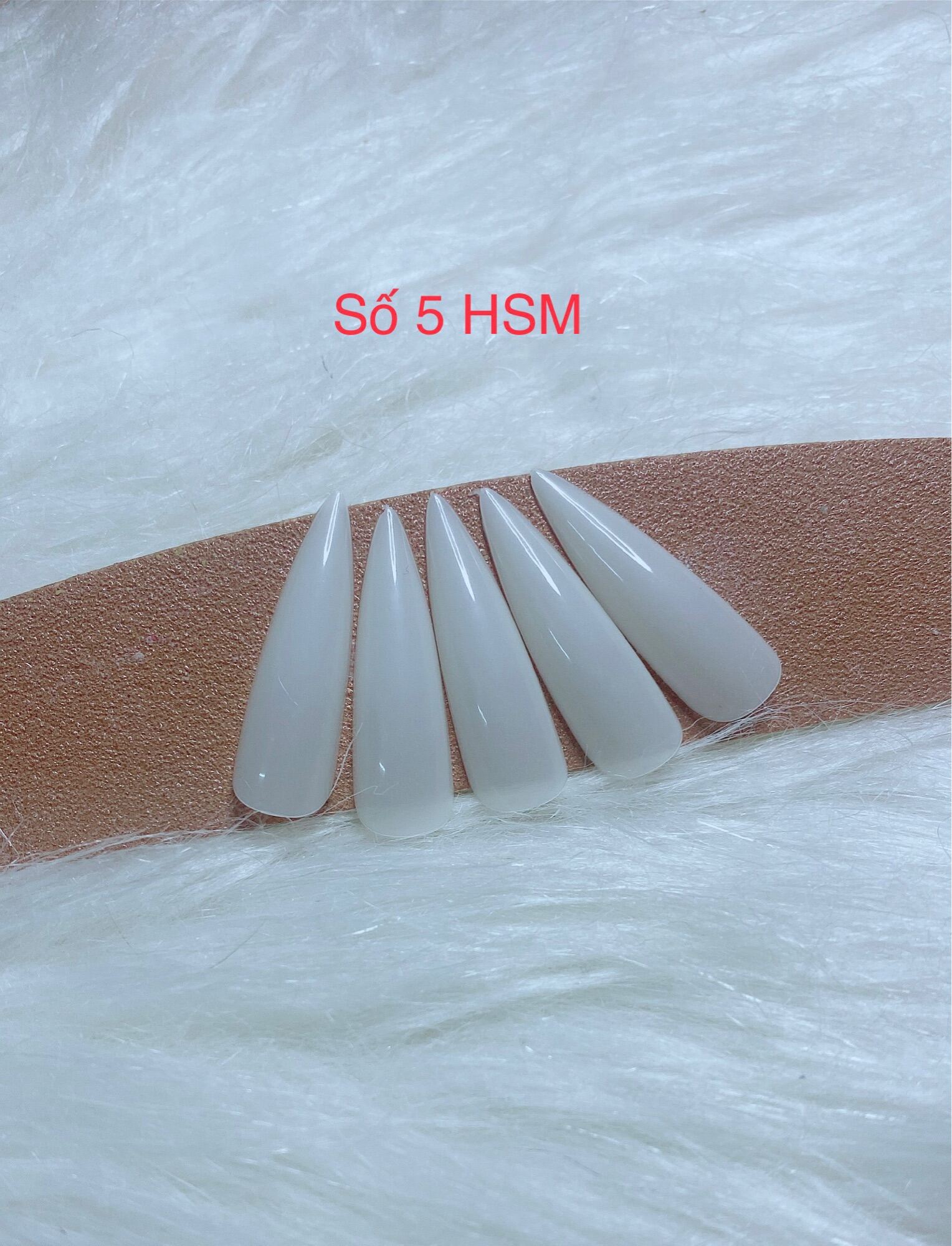 Móng up HSM nhọn lẻ size 0-9 túi 50 móng
