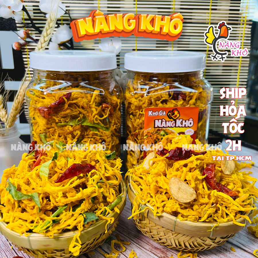 [Combo 2 trong 1] 500Gr Khô gà lá chanh và 500Gr Khô gà bơ tỏi ( Giòn - Ngon - Đậm Vị ) - Đồ ăn vặt Nàng Khô