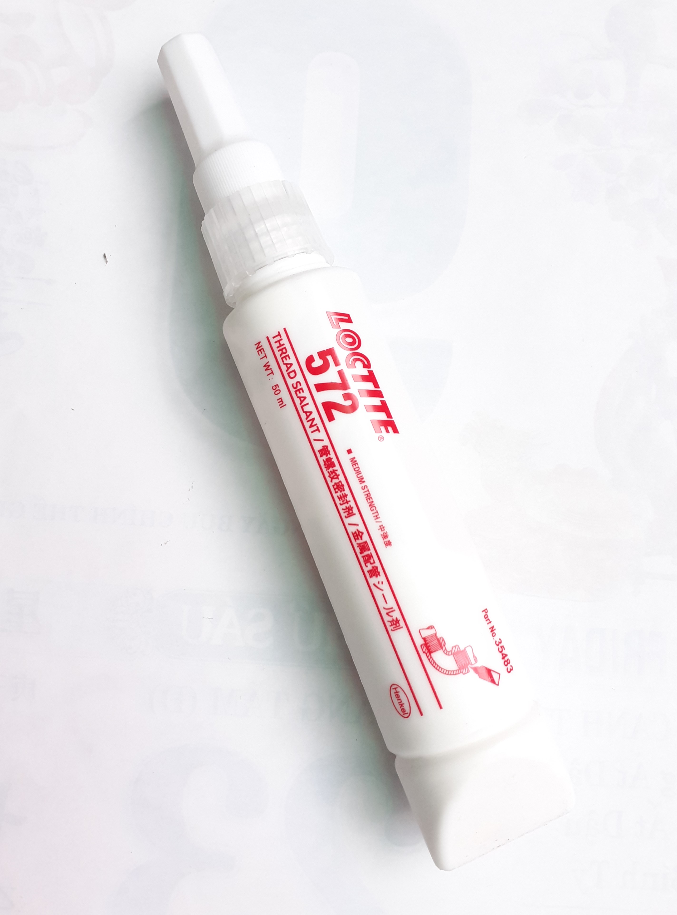 Keo làm kín ren cho các ren ống hơi, dầu nhớt.. Loctite 572 - 50ml