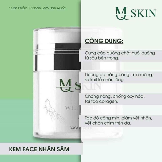KEM FACE NHÂN SÂM MQ SKIN.