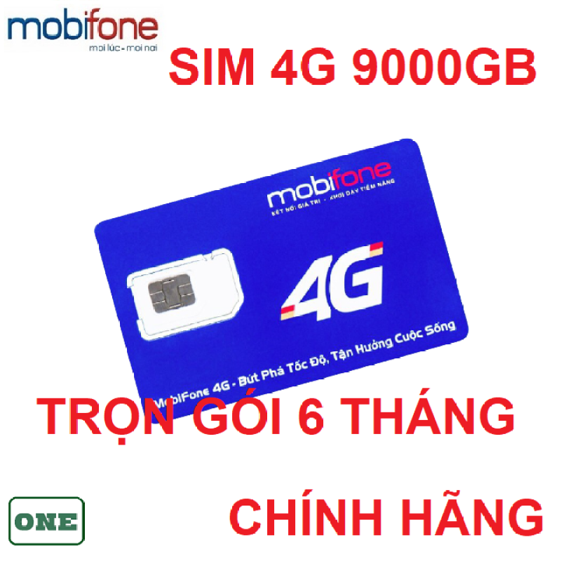 Sim 4G mobifone 9.000GB trọn gói 6 tháng sử dụng toàn quốc