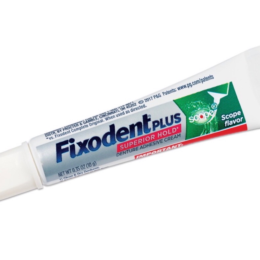 Keo dán hàm răng giả Fixodent Plus Scope 57g/ Mỹ