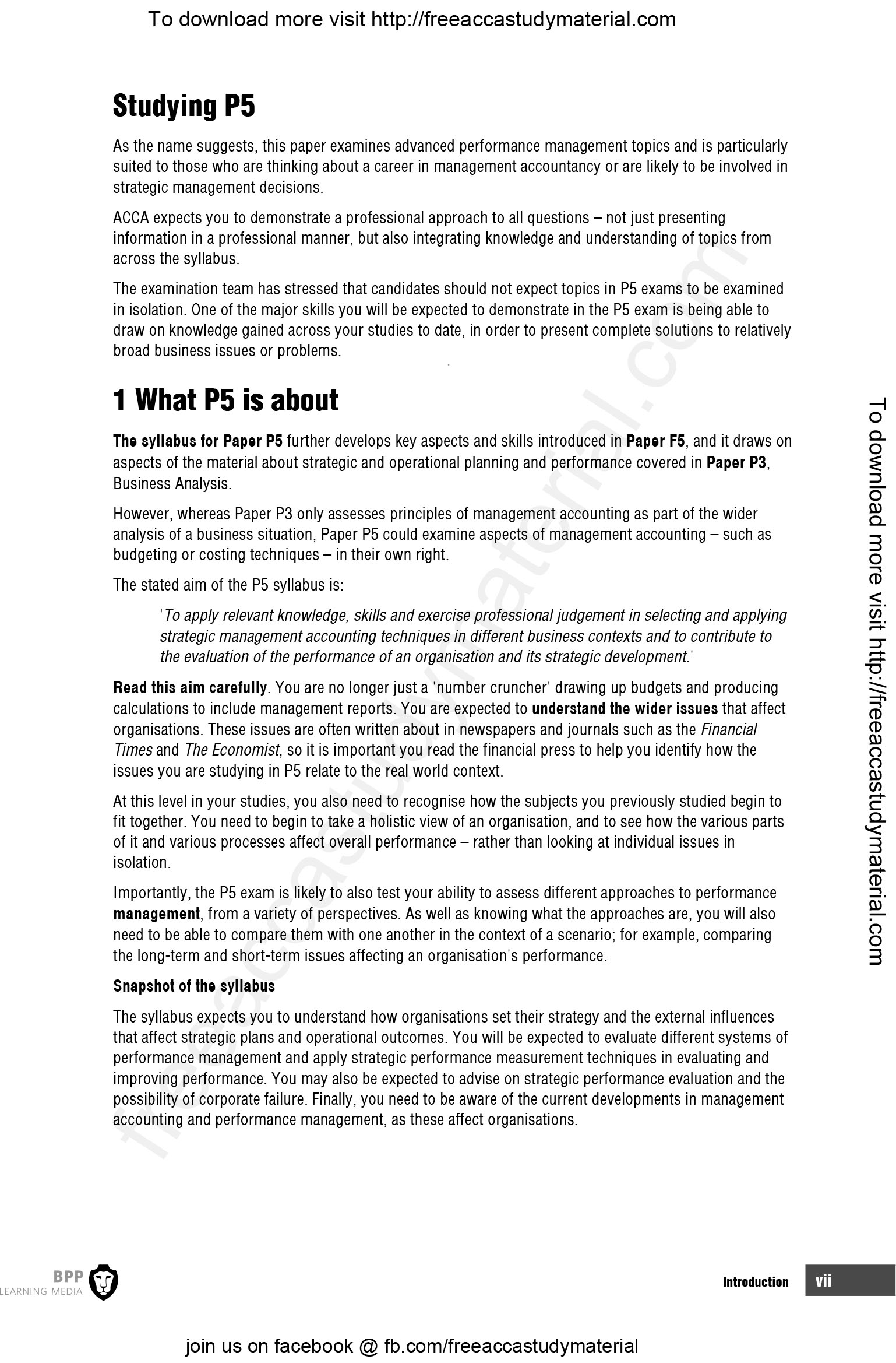 ACCA P5 Advanced Performance Management Study Text - Hanoi Book Store