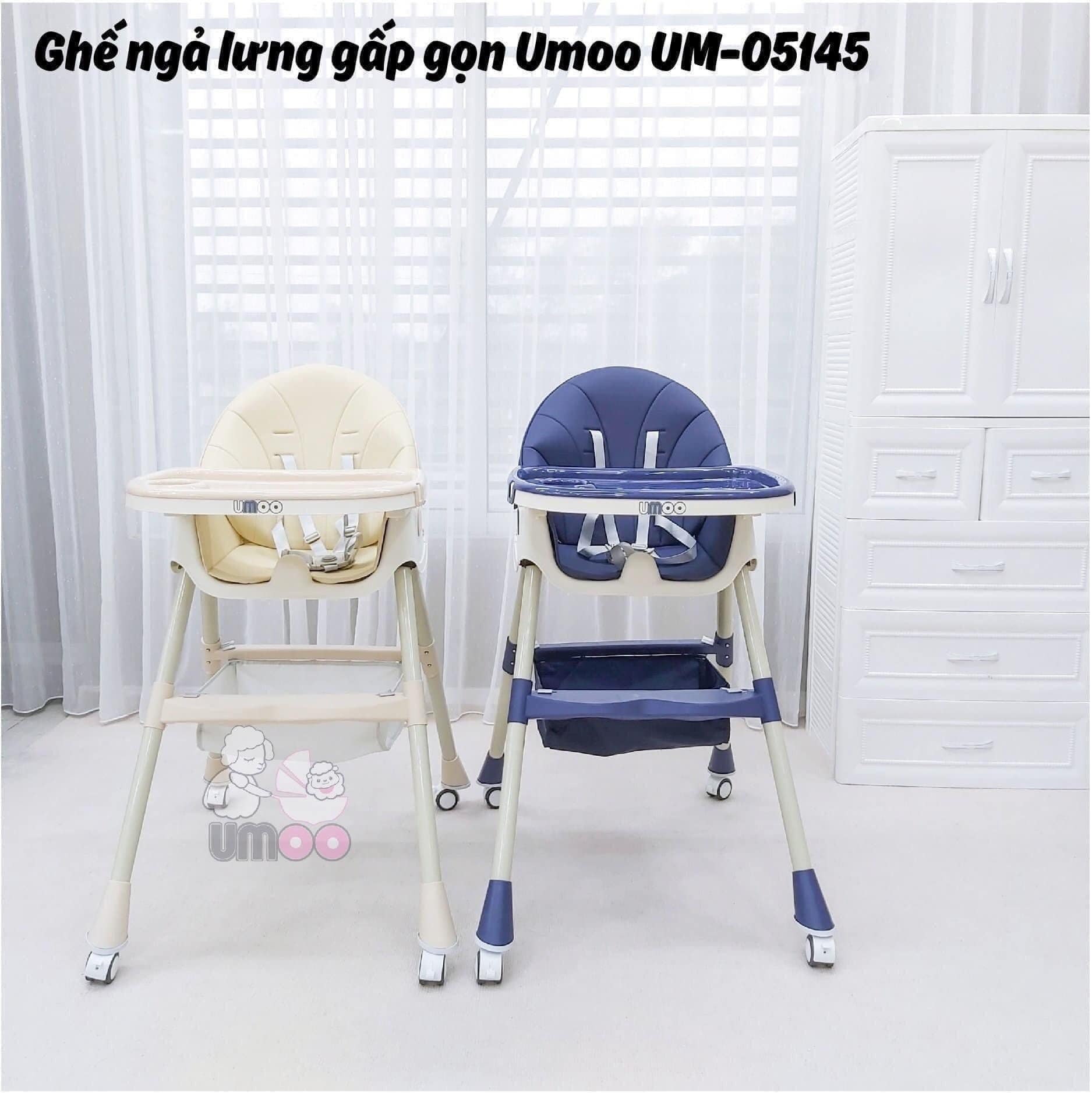 Ghế ăn dặm Umoo ngả lưng gấp gọn cho bé
