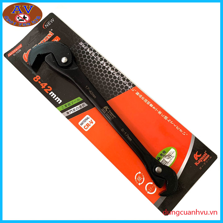 Cờ lê, mỏ lết mở ốc đa năng kapusi 8-42mm - k7438