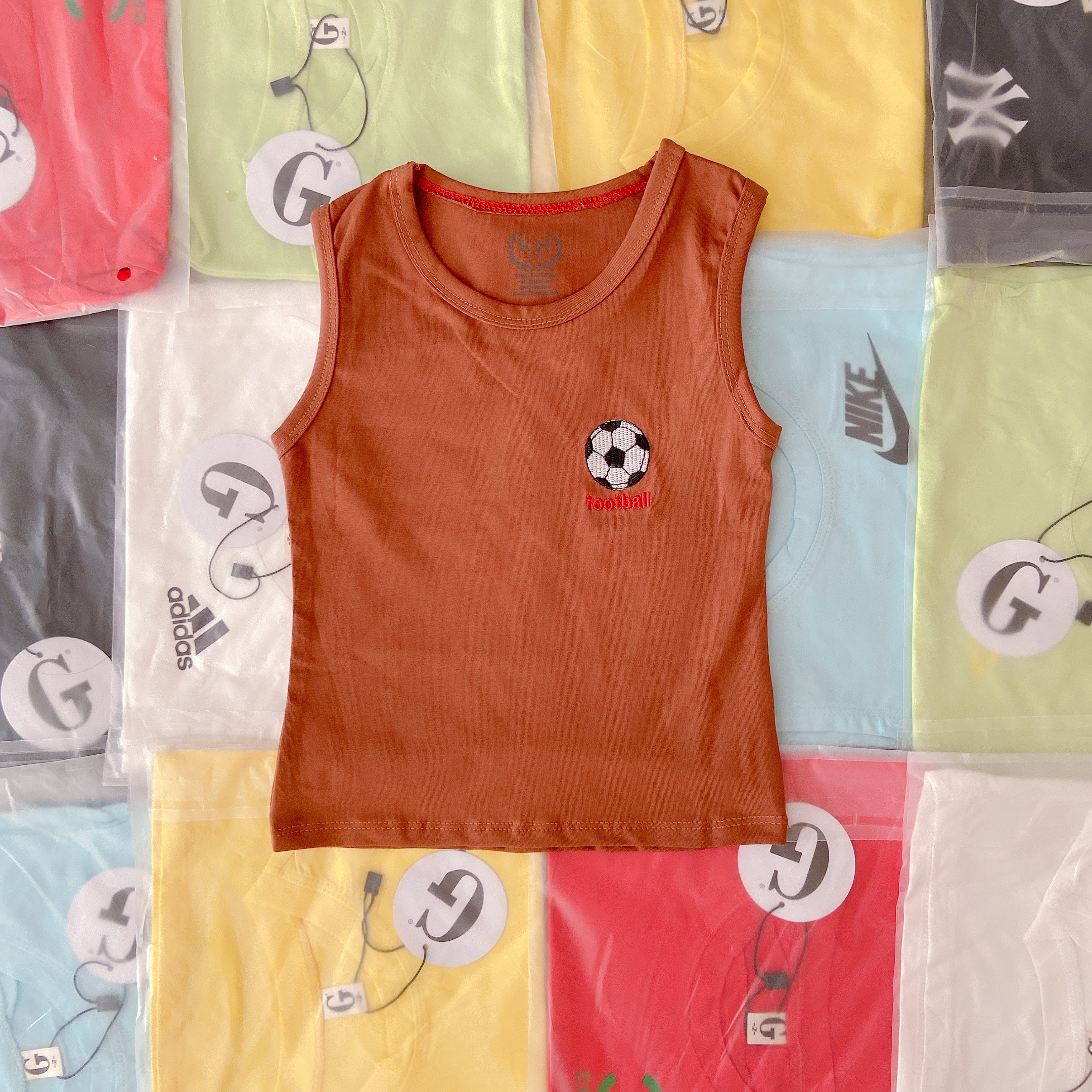 [Hoàn Tiền 6%] Lyvyshop - (Cotton đẹp) Áo ba lỗ cho bé trai, bé gái mặc hè 09kg -26kg (giá 01 áo)