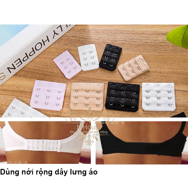 Phụ Kiện Dây Nối Lưng Áo Ngực Móc Mở Rộng Áo Ngực 2 Móc Hoặc 3 Móc