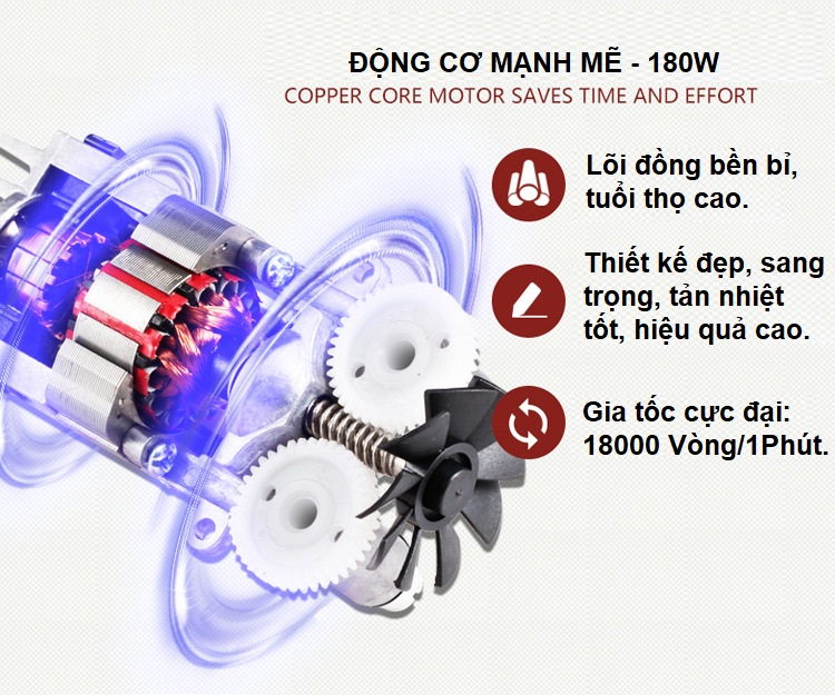 Máy đánh trứng cầm tay 7 tốc độ Scarlett 180W