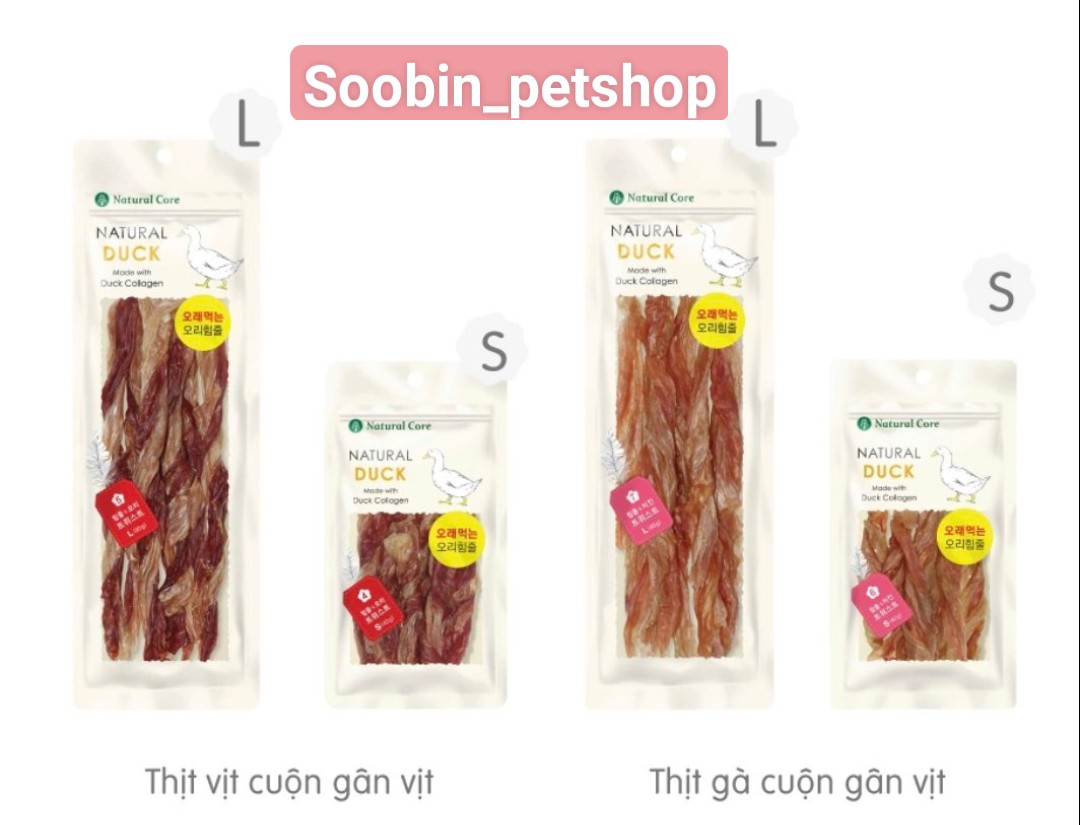 Snack Natural Core THỊT CUỘN GÂN VỊT cho chó