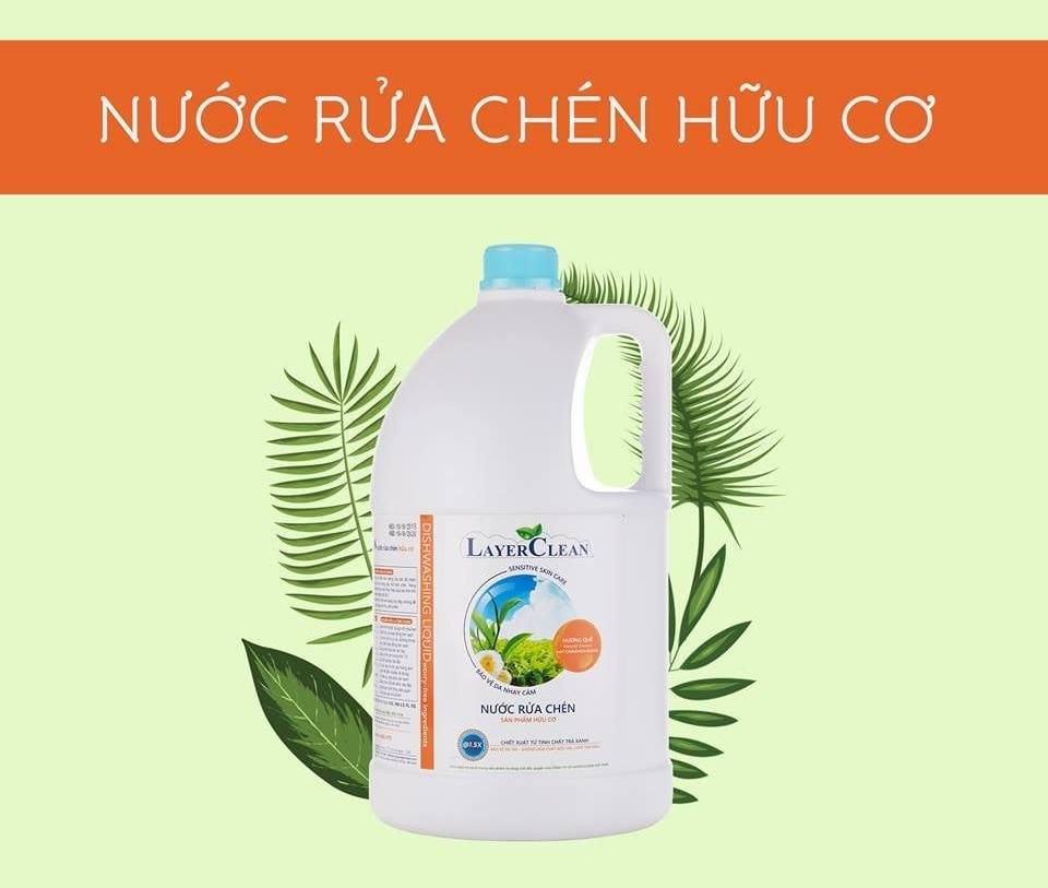 Nước rửa bát hữu cơ HƯƠNG QUẾ Layer Clean 5L