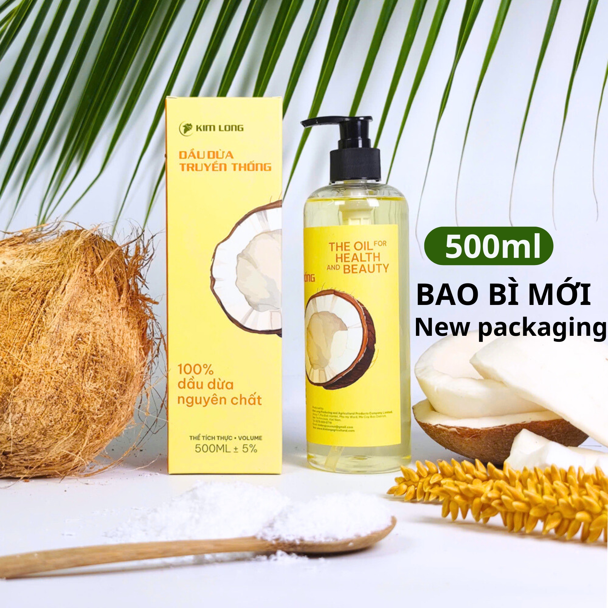 Dầu dừa nguyến chất 100% Bến Tre - Coconut oil extra virgin - Thuần chay