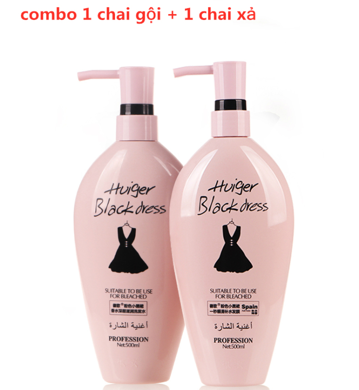 Combo dầu gội + dầu xả HUIGER sạch gàu rụng tóc ngứa da đầu tinh dầu thơm 500ml 800ml