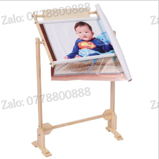 Khung thêu gỗ điều chính xoay 360 độ 40x51x80 cm