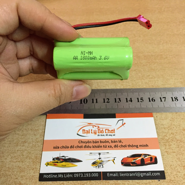 Pin sạc 3.6V 1800mAh xếp chồng jack cắm JST hoặc SM-2P dành cho đồ chơi điều khiển từ xa