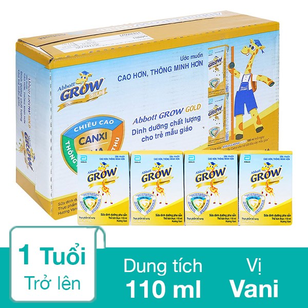 Sữa pha sẵn Abbott Grow 110ml thùng 48 hộp
