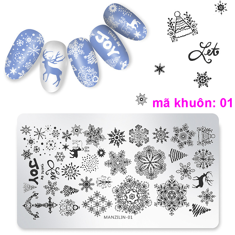 Bộ Khuôn in Móng Tay Nhiều hình (mã 01)