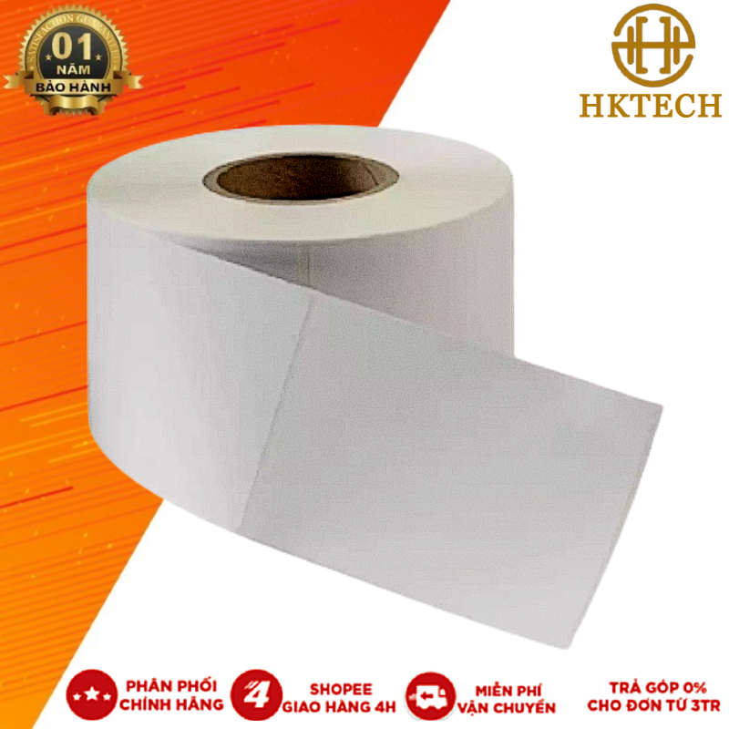 Giấy in tem 50x80 mm, tem in mã vạch nhiệt 5x8 cm , tem phụ 50x80mm