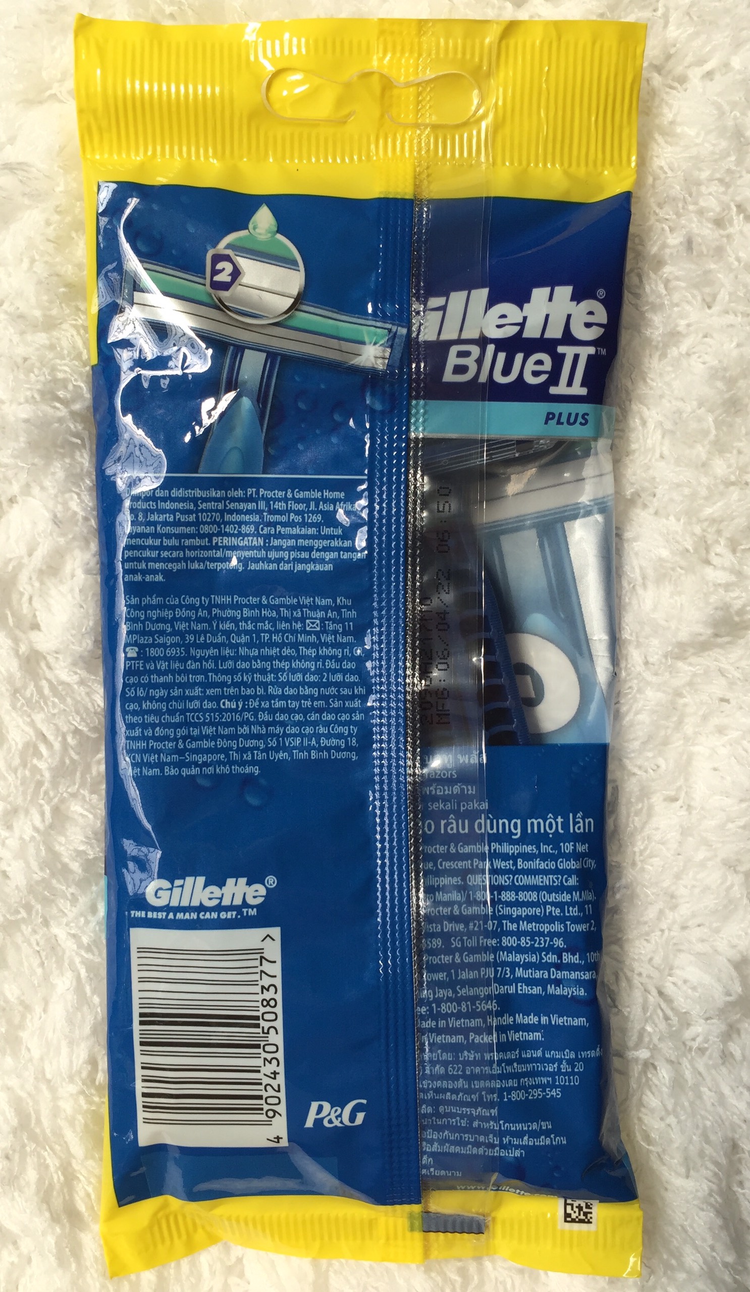 Dao cạo râu cán xanh Gillette Blue II Plus (5+1 cái/gói)