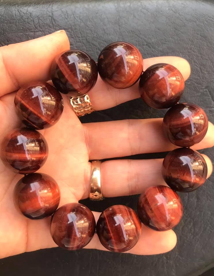 [HCM]VÒNG TAY ĐÁ MẮT HỔ ĐỎ HÀNG VIP