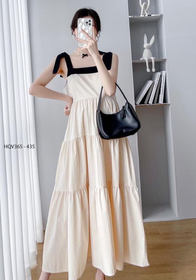 VÁY BẦU SUÔNG SANG CHẢNH-đầm bầu đẹp