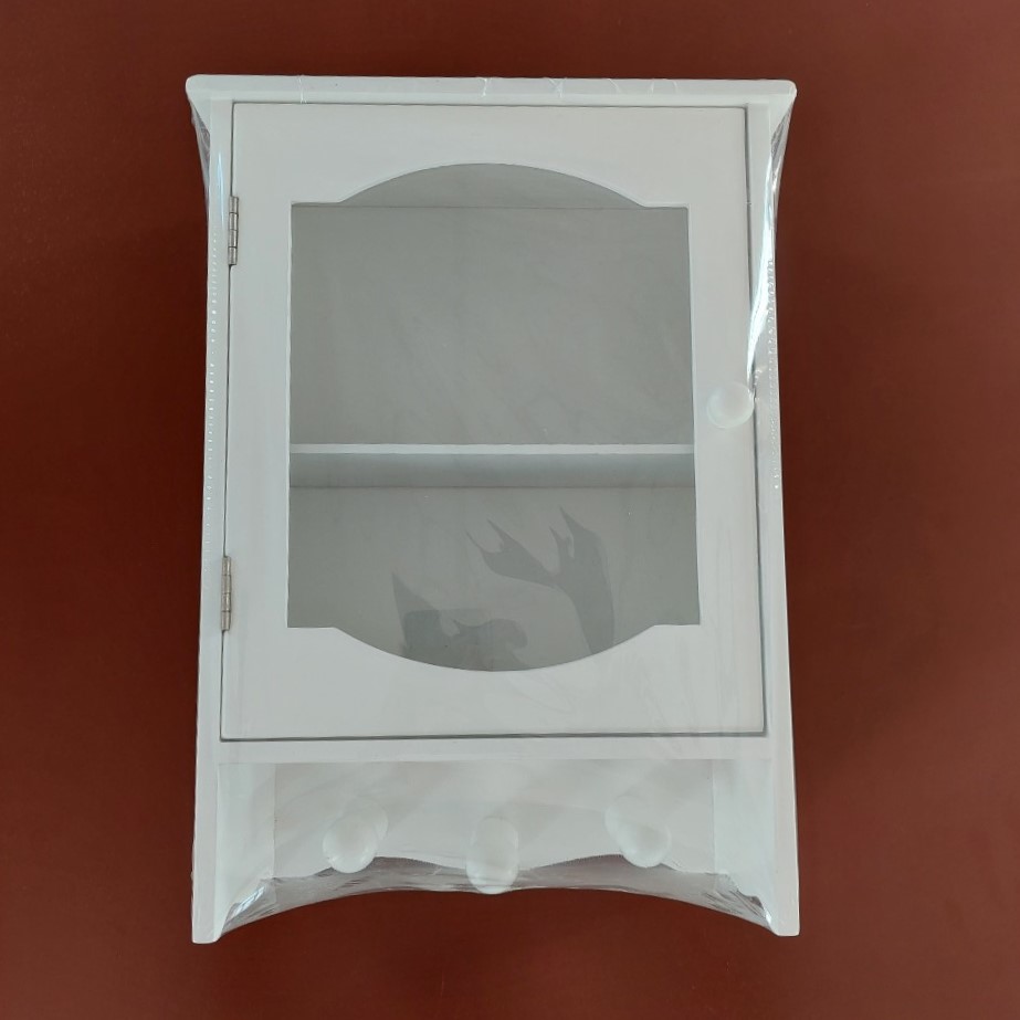 [HCM]Tủ Y Tế, Tủ Thuốc Gỗ Nhiều Màu, Tủ Lưu Trữ Đồ Dùng Có Móc Nhỏ Xinh Treo Tường - Hàng VN Xuất Khẩu