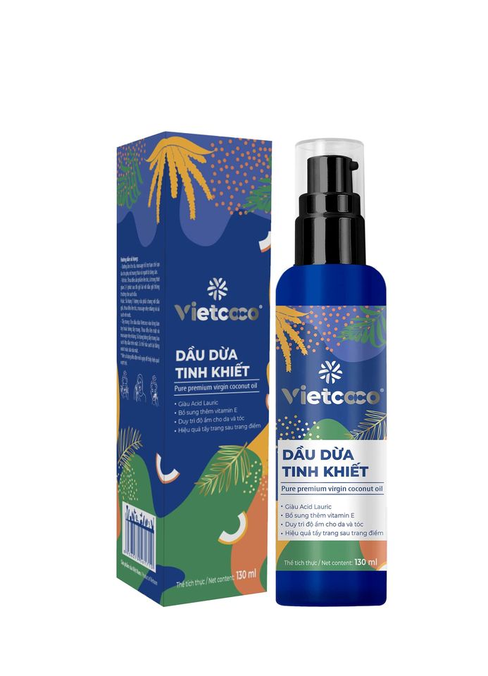 Dầu dừa Tinh khiết Organic Vietcoco dưỡng tóc dưỡng da 130ml