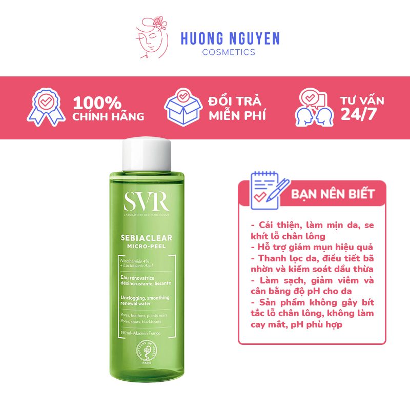 Nước Hoa Hồng SVR Sebiaclear Micro-Peel 150ml