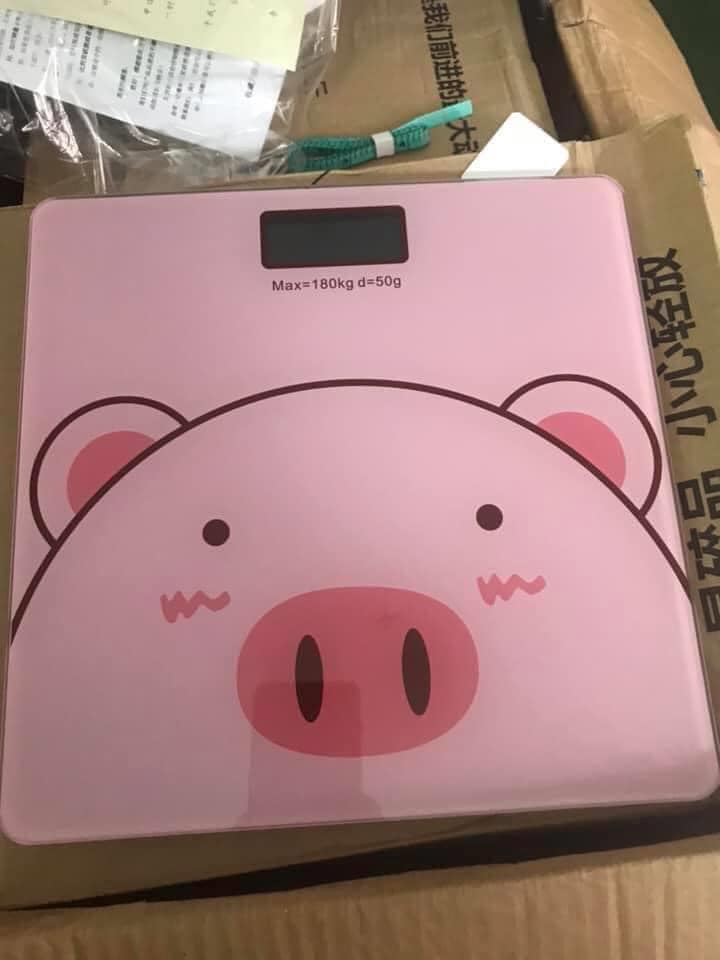 CÂN ĐIỆN TỬ SỨC KHOẺ LỢN HỒNG CUTE