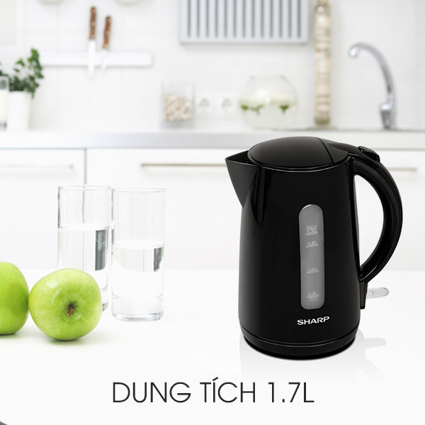 Bình Đun Siêu Tốc Sharp EKJ-17VPS-BK 1.7L - Hàng Chính Hãng