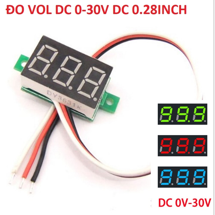 Đồng hồ led đo điện áp DC 0 - 30 Volt