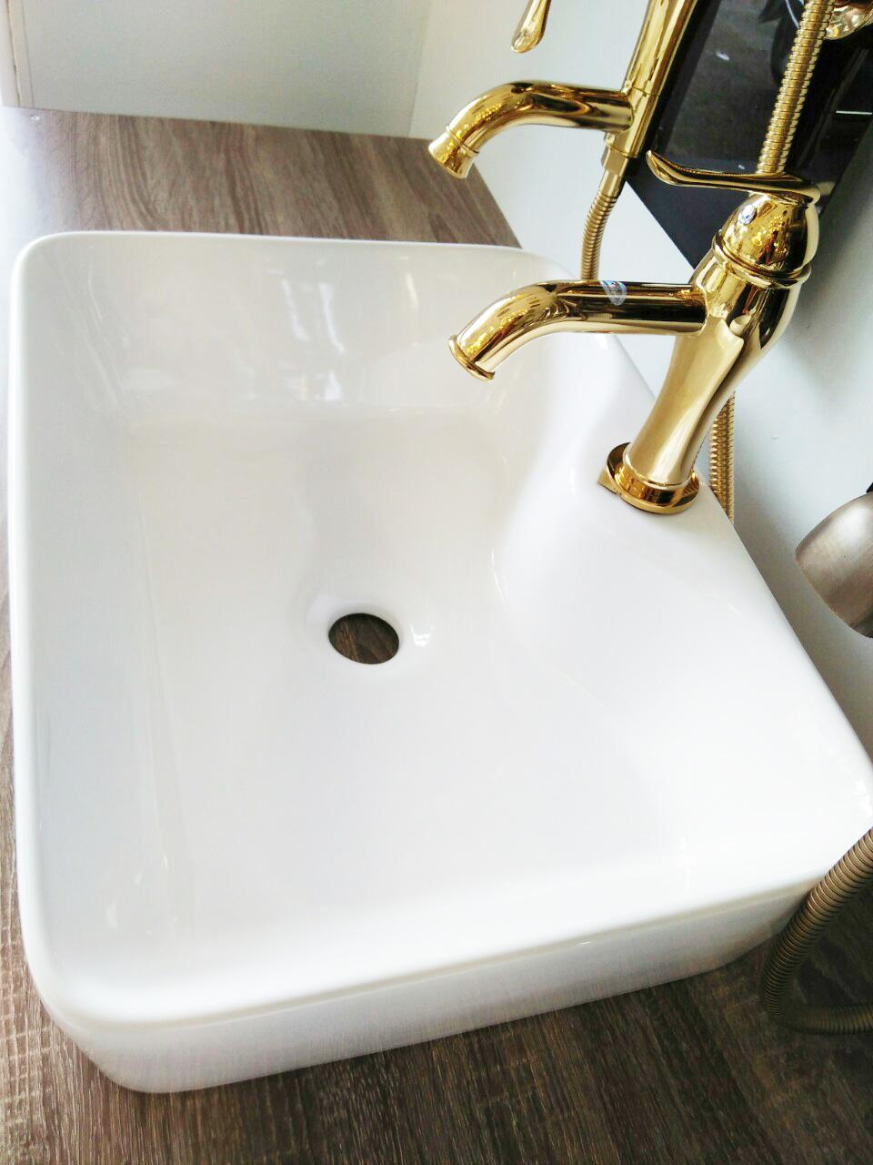 [HCM]Chậu Lavabo rửa mặt để bàn vuông