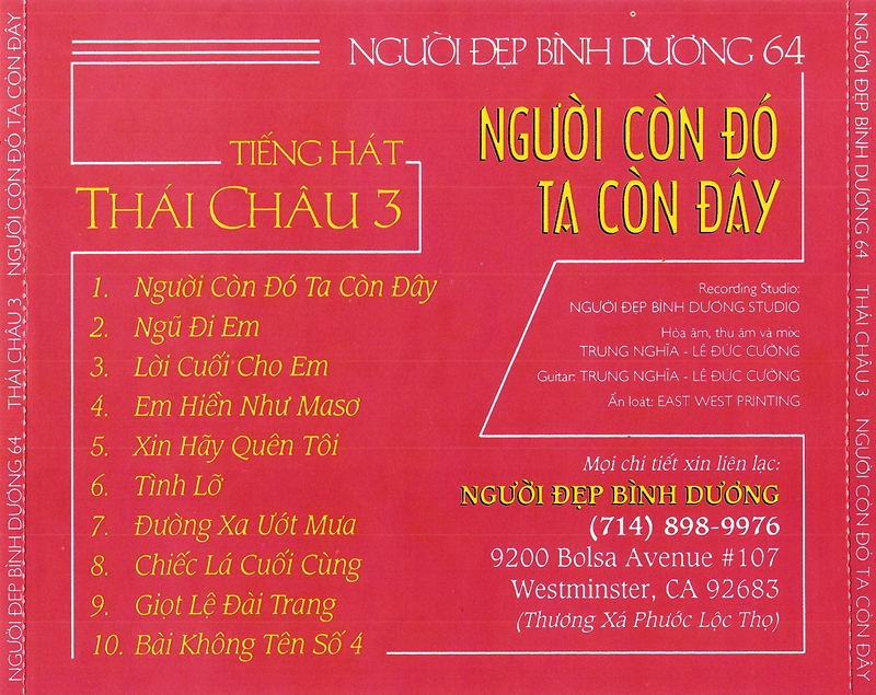 Bộ 6 đĩa cd tiếng hát Thái Châu 2