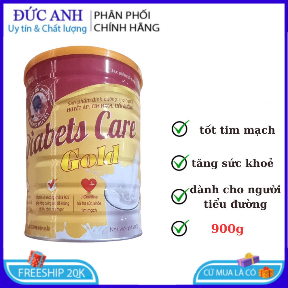 Sữa tiểu đường Diabets Care Gold dành cho người huyết áp tiểu đường tim mạch – Hũ 400g/ 900g