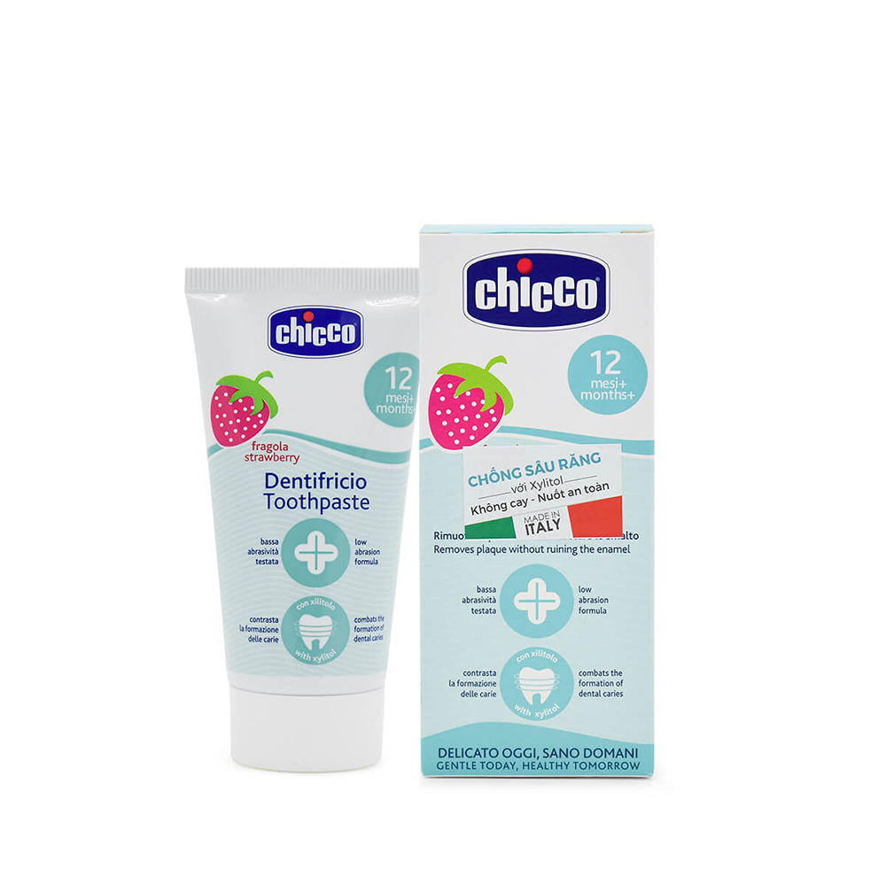 [HCM]Kem đánh răng hương Dâu Chicco 12M+