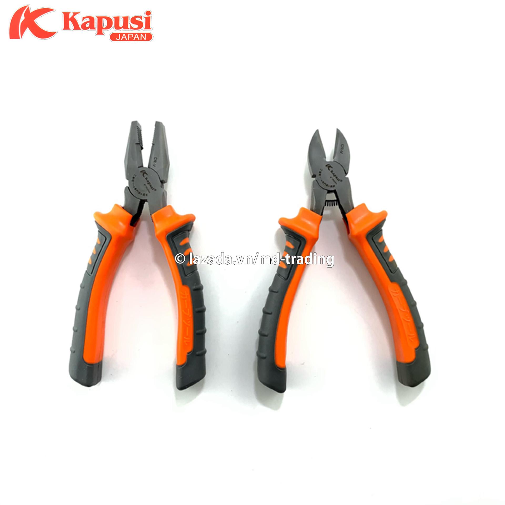 Bộ kìm điện, kìm cắt thép Nhật CR-V cao cấp Kapusi Japan 6 inch (150mm)