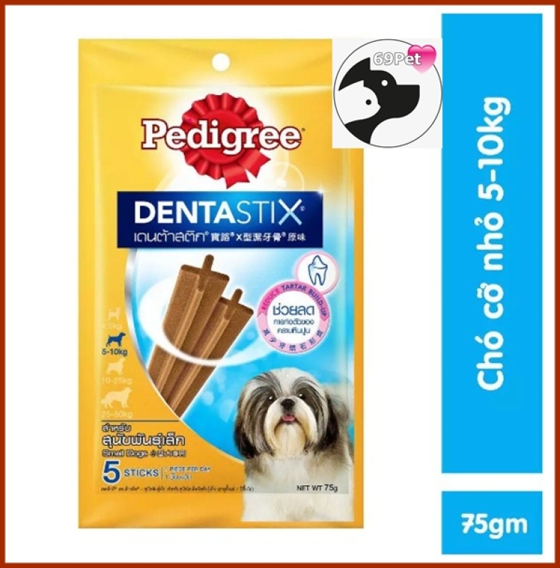 Thanh xương nhai sạch răng- Giúp răng chắc khỏe- Giúp lông bóng mượt. Pedigree DentastiX cho Chó cưng nhà bạn.