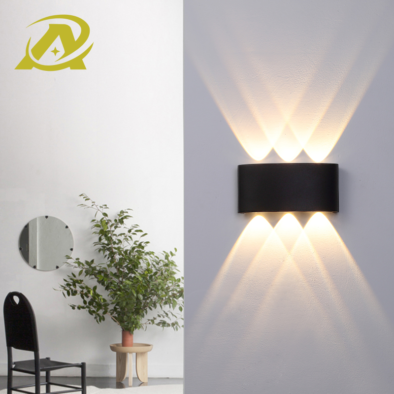 Đèn led tường đơn giản hiện đại Bắc Âu 3 mắt led, 4 mắt led trang trí ban công chống nước ngoài trời phòng tắm hành lang phòng ngủ đầu giường phòng khách 7076