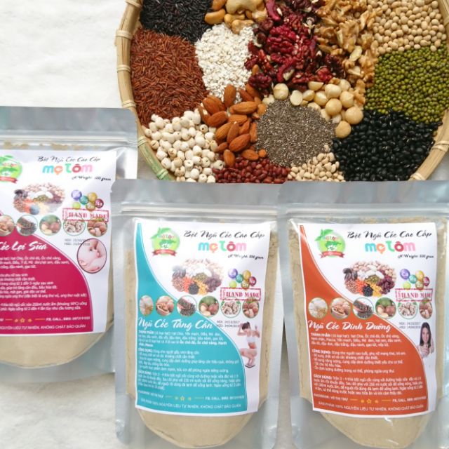 Bột Ngũ Cốc Metom Handmade 1Kg - Tăng Cân Cao Cấp