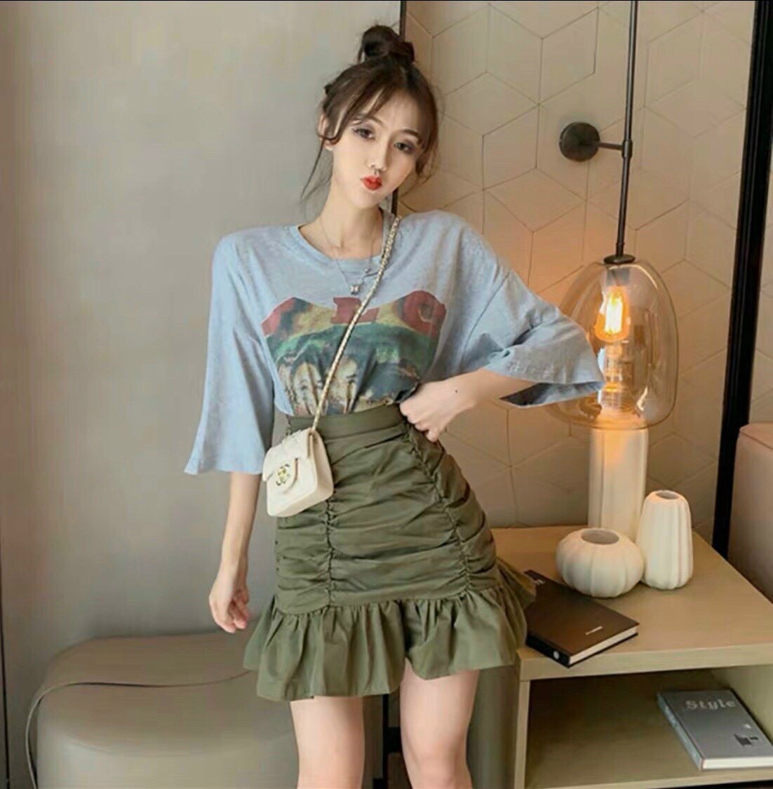 Chân váy nhún đuôi cá TTSLA0319